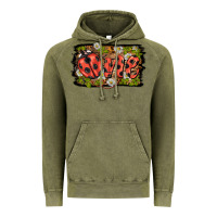 Vintage Olive ladybug one background Vintage Hoodie - BarkalooDesign