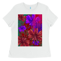 White floral pattern Ladies Tee - JahusDesignShop
