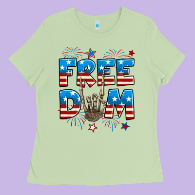 Freedom Rock Hand Ladies Tee Designed By Neo Western