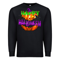 Black Happy Halloween Premium Sweatshirt - NancyCooperArtShop