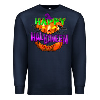 Navy Happy Halloween Premium Sweatshirt - NancyCooperArtShop