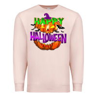Pale Pink Happy Halloween Premium Sweatshirt - NancyCooperArtShop