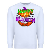 White Happy Halloween Premium Sweatshirt - NancyCooperArtShop