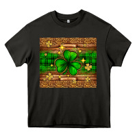 Asphalt St. Patrick's Day shamrock leopard Heavy Core Tee - Neo Western