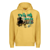 Antique Gold Pretty girls walk like this Premium Hoodie - HowdyJamesFarm