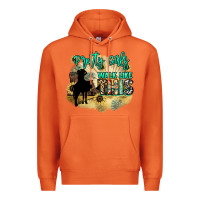Carrot Pretty girls walk like this Premium Hoodie - HowdyJamesFarm