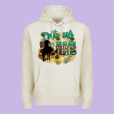 Pretty Girls Walk Like This Premium Hoodie Designed By Howdyjamesfarm