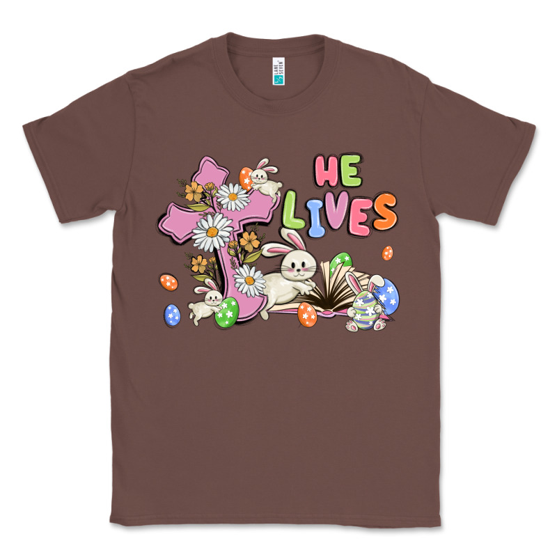 He Lives With Bunnys And Eggs Classic Tee by MaliasSmallBusiness | Teevron