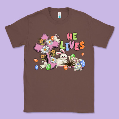 He Lives With Bunnys And Eggs Classic Tee Designed By Maliassmallbusiness