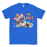 True Royal he lives with bunnys and eggs Classic Tee - MaliasSmallBusiness