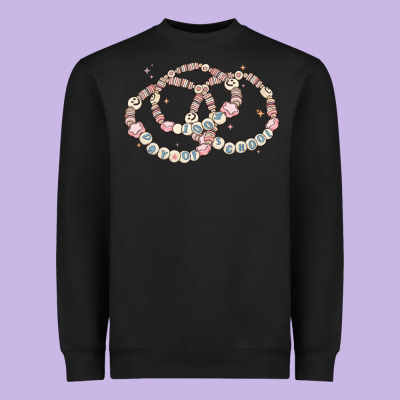 100 Days Of School Friendship Bracelet Heavyweight Sweatshirt Designed By Maliassmallbusiness