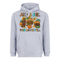 Heather Grey Just a Girl Who Loves Fall Heavyweight Hoodie - texasbilliewilder