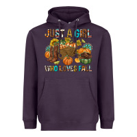 Plum Just a Girl Who Loves Fall Heavyweight Hoodie - texasbilliewilder