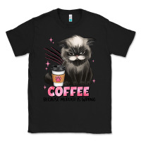 Black coffee because murder is wrong grumpy cat Classic Tee - JahusDesignShop