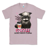 Lilac coffee because murder is wrong grumpy cat Classic Tee - JahusDesignShop