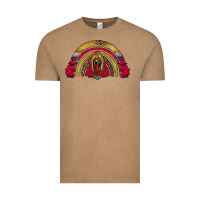 Vintage Coffee lady of guadalupe rainbow Vintage Tee - Jasminsmagicworld