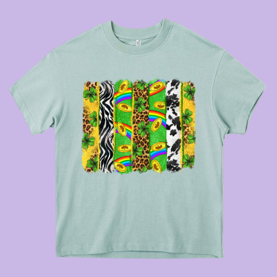 St. Patrick's Day Brushstrokes Heavy Core Tee Designed By Neo Western