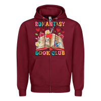 Burgundy romantasy book club Zipper Hoodie - Artiststas
