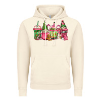 Vintage Artic pink christmas gnomes coffee cups Vintage Hoodie - Jasminsmagicworld