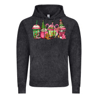 Vintage Black pink christmas gnomes coffee cups Vintage Hoodie - Jasminsmagicworld