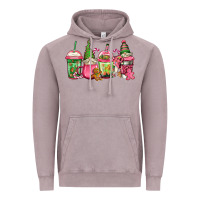 Vintage Zinc pink christmas gnomes coffee cups Vintage Hoodie - Jasminsmagicworld