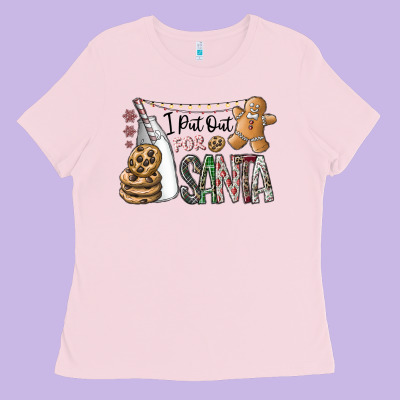 I Put Out For Santa Ladies Tee Designed By Cowhidedigitalart