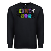 Black Halloween howdy boo Premium Sweatshirt - NancyCooperArtShop
