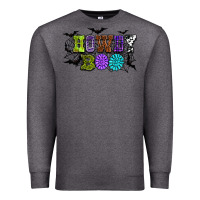 Charcoal Heather Halloween howdy boo Premium Sweatshirt - NancyCooperArtShop