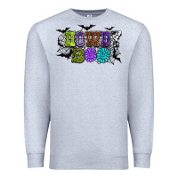Heather Grey Halloween howdy boo Premium Sweatshirt - NancyCooperArtShop