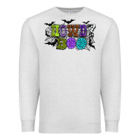 Oatmeal Heather Halloween howdy boo Premium Sweatshirt - NancyCooperArtShop