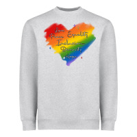 Heather Grey kindness equality peace love inclusion diversity h Heavyweight Sweatshirt - MaliasSmallBusiness