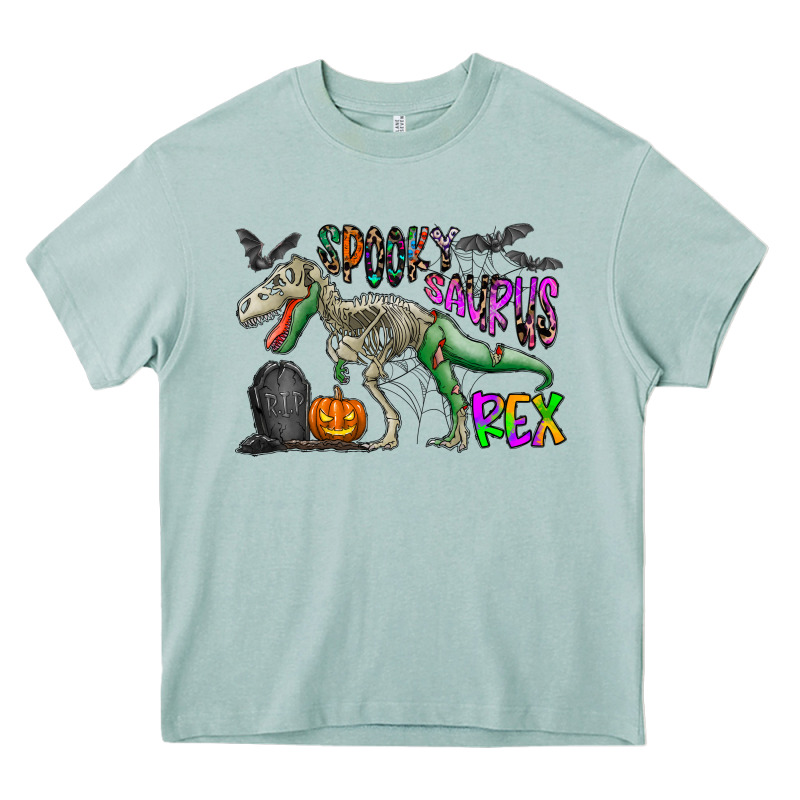 Spooky Saurus Rex Heavy Core Tee by CowhideDigitalArt | Teevron