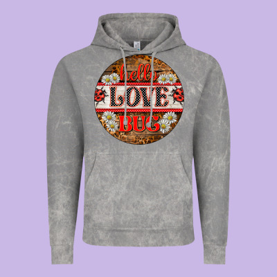 Hello Love Bug Ladybug Ornament Vintage Hoodie Designed By Barkaloodesign