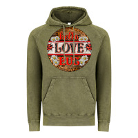 Vintage Olive hello love bug ladybug ornament Vintage Hoodie - BarkalooDesign