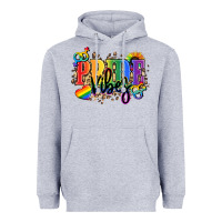 Heather Grey Pride vibes Heavyweight Hoodie - NancyCooperArtShop