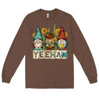 Chestnut yeehaw with gnomies Long Sleeve Tee - NancyCooperArtShop