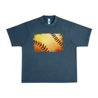 Midnight Navy softball brushstroke Urban Heavy Tee - Jasminsmagicworld