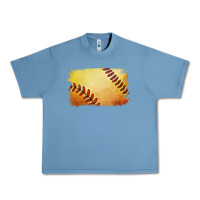 Pebble Blue softball brushstroke Urban Heavy Tee - Jasminsmagicworld