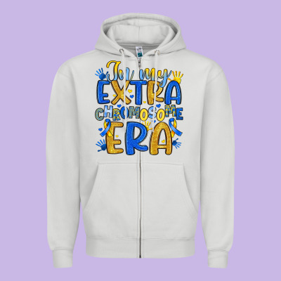 In My Extra Chromosome Era Zipper Hoodie Designed By Artiststas