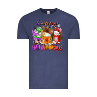 Vintage Denim Happy Hallothanksmas coffee cups Vintage Tee - NancyCooperArtShop
