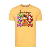 Vintage Mustard Happy Hallothanksmas coffee cups Vintage Tee - NancyCooperArtShop