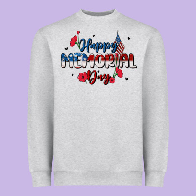 Happy Memorial Day Heavyweight Sweatshirt Designed By Maliassmallbusiness