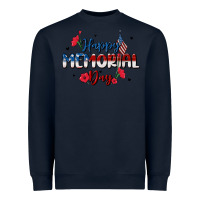 Navy happy memorial day Heavyweight Sweatshirt - MaliasSmallBusiness