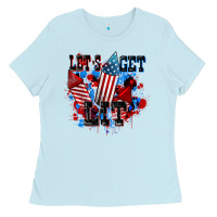 Let's Get Lit 4th Of July Ladies Tee | Teevron