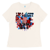 Bone Let's get lit 4th of july Ladies Tee - CowGirlArtShop