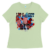 Matcha Let's get lit 4th of july Ladies Tee - CowGirlArtShop