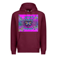 Burgundy just a girl who loves dragonfiles Premium Hoodie - TumblerDesignByShophia