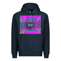 Navy just a girl who loves dragonfiles Premium Hoodie - TumblerDesignByShophia