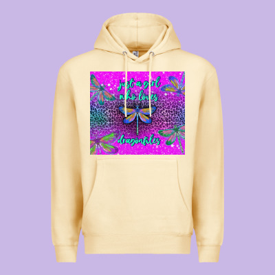 Just A Girl Who Loves Dragonfiles Premium Hoodie Designed By Tumblerdesignbyshophia