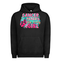Pigment Black Cancer picked the wrong girl Breast Cancer Urban Hoodie - FaDigitalArtStudio